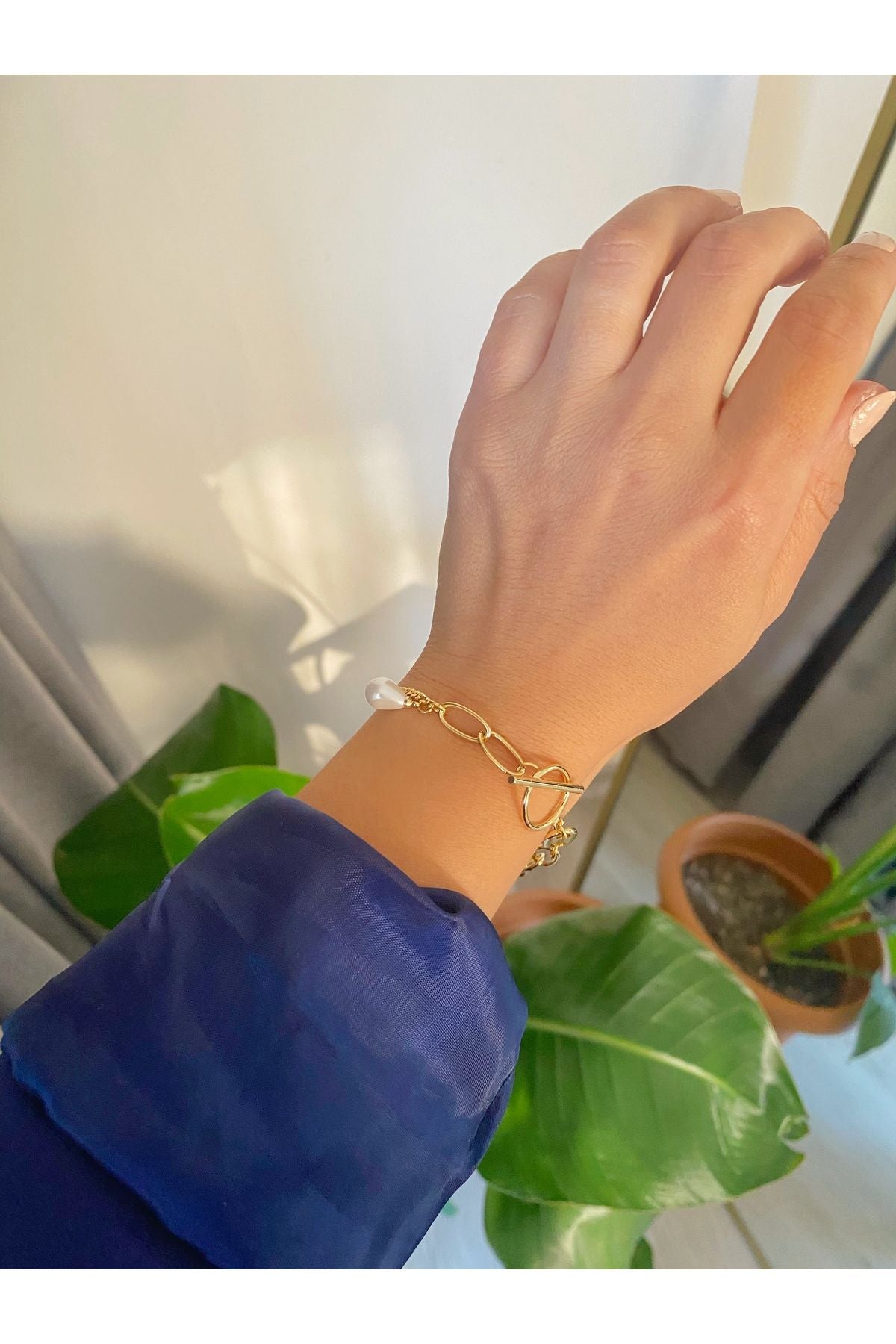 Xuping inci detay gold bileklik