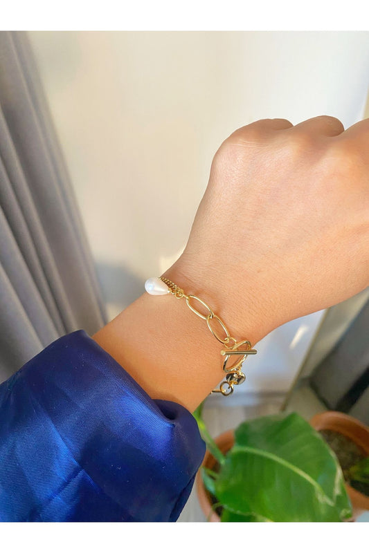 Xuping inci detay gold bileklik