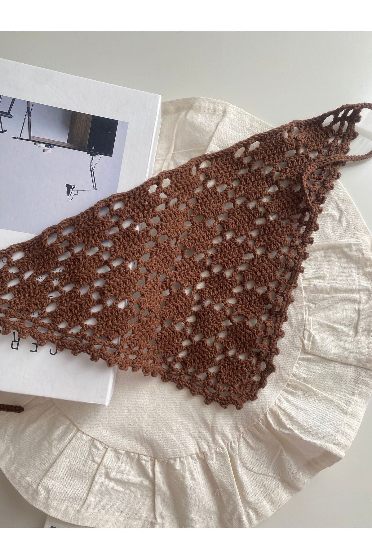 Örgü üçgen bandana