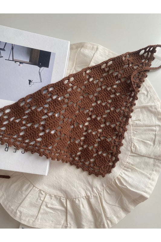 Örgü üçgen bandana
