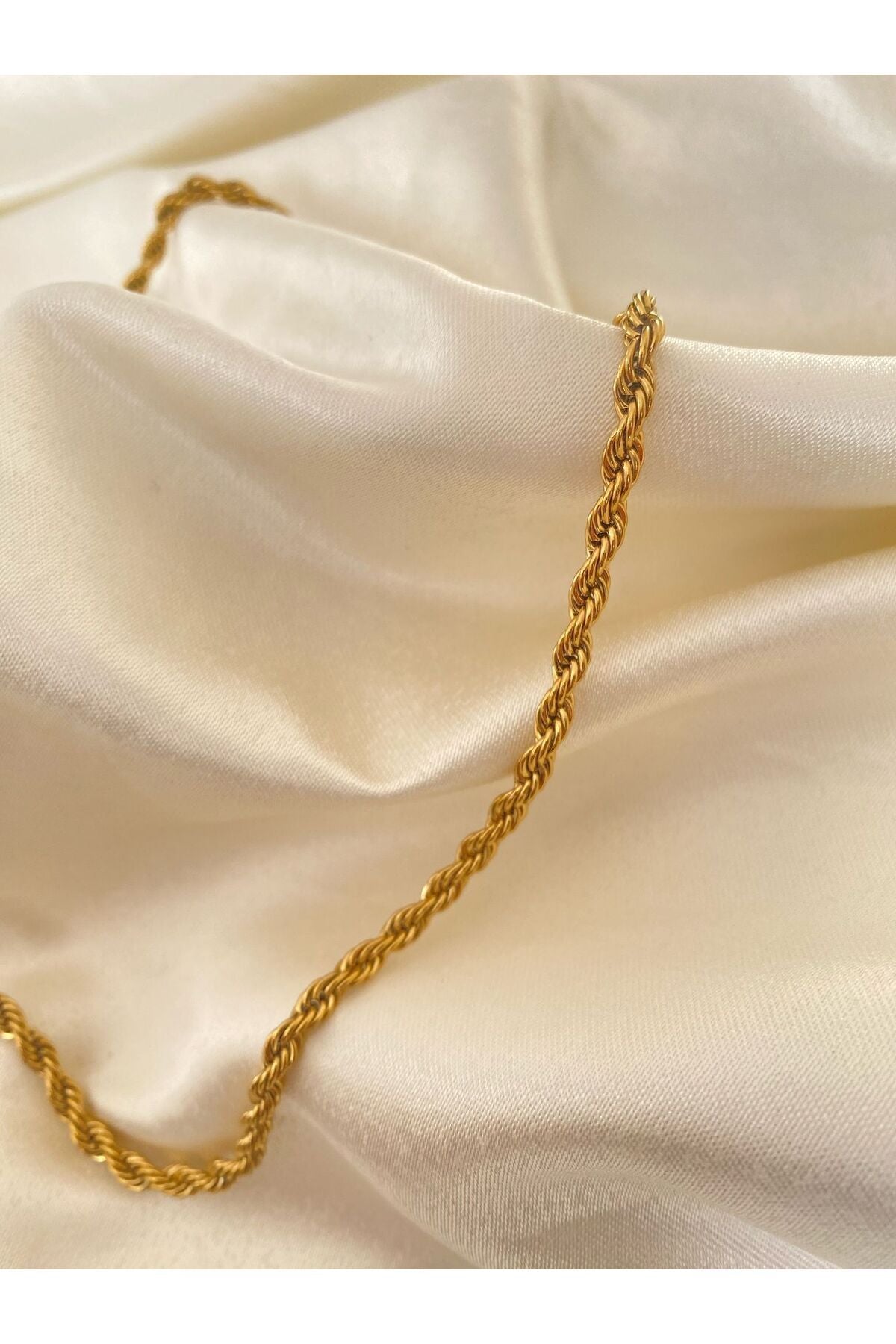 Burgu gold çelik kolye