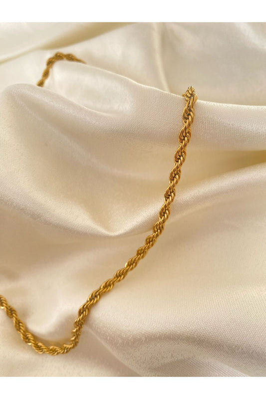 Burgu gold çelik kolye