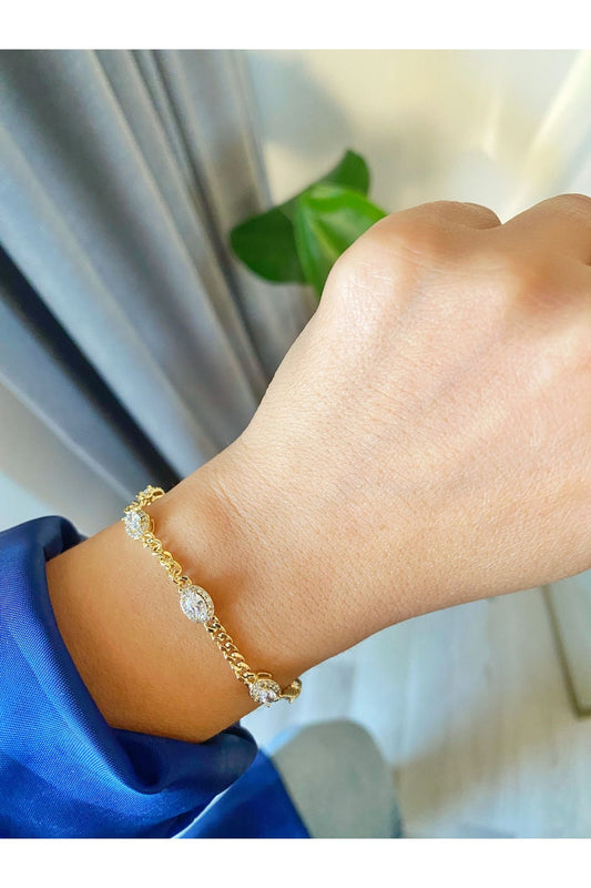 Xuping taşlı gold bileklik
