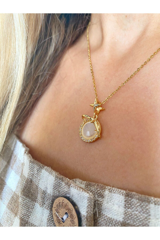 Satürn Gold Kolye
