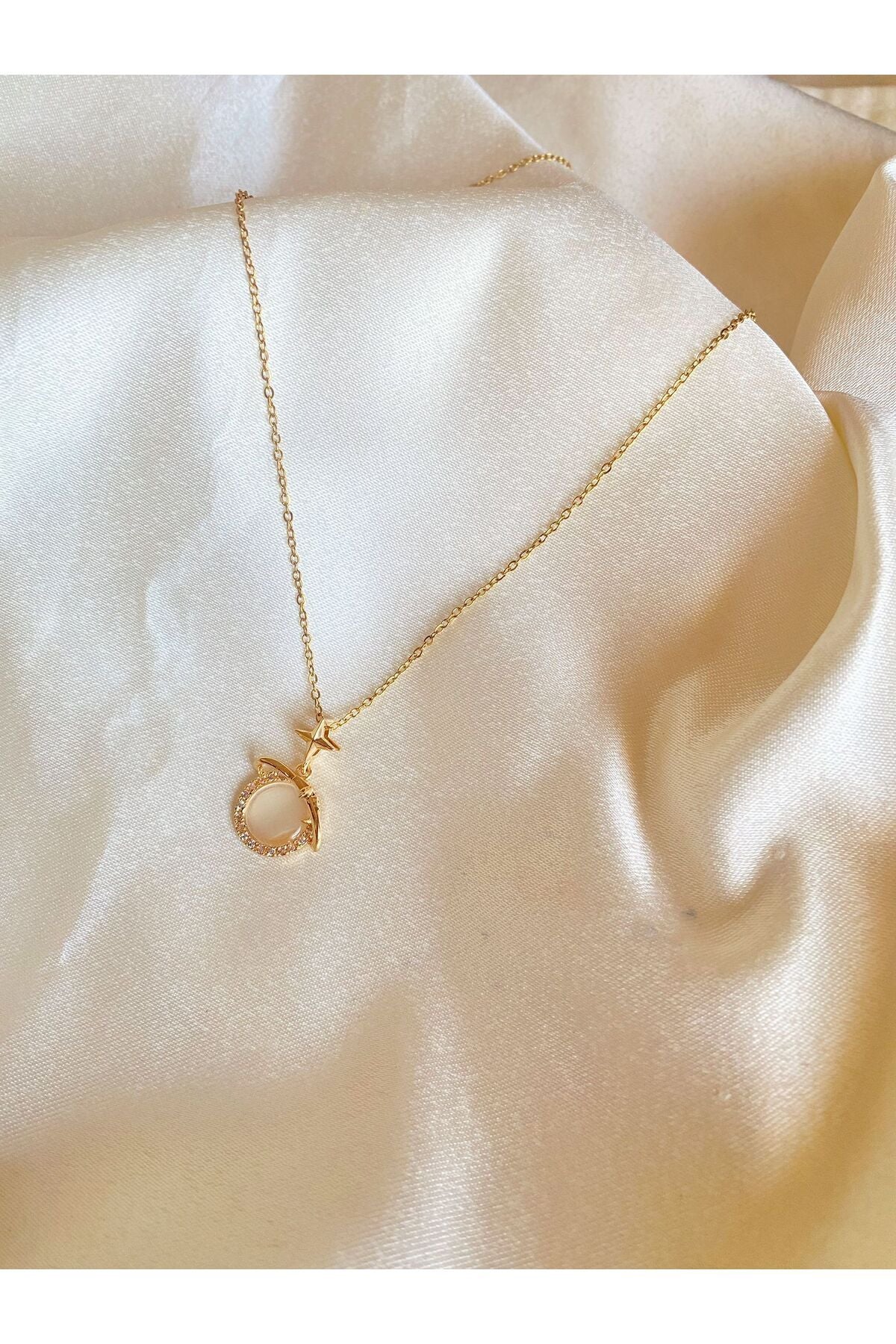 Satürn Gold Kolye