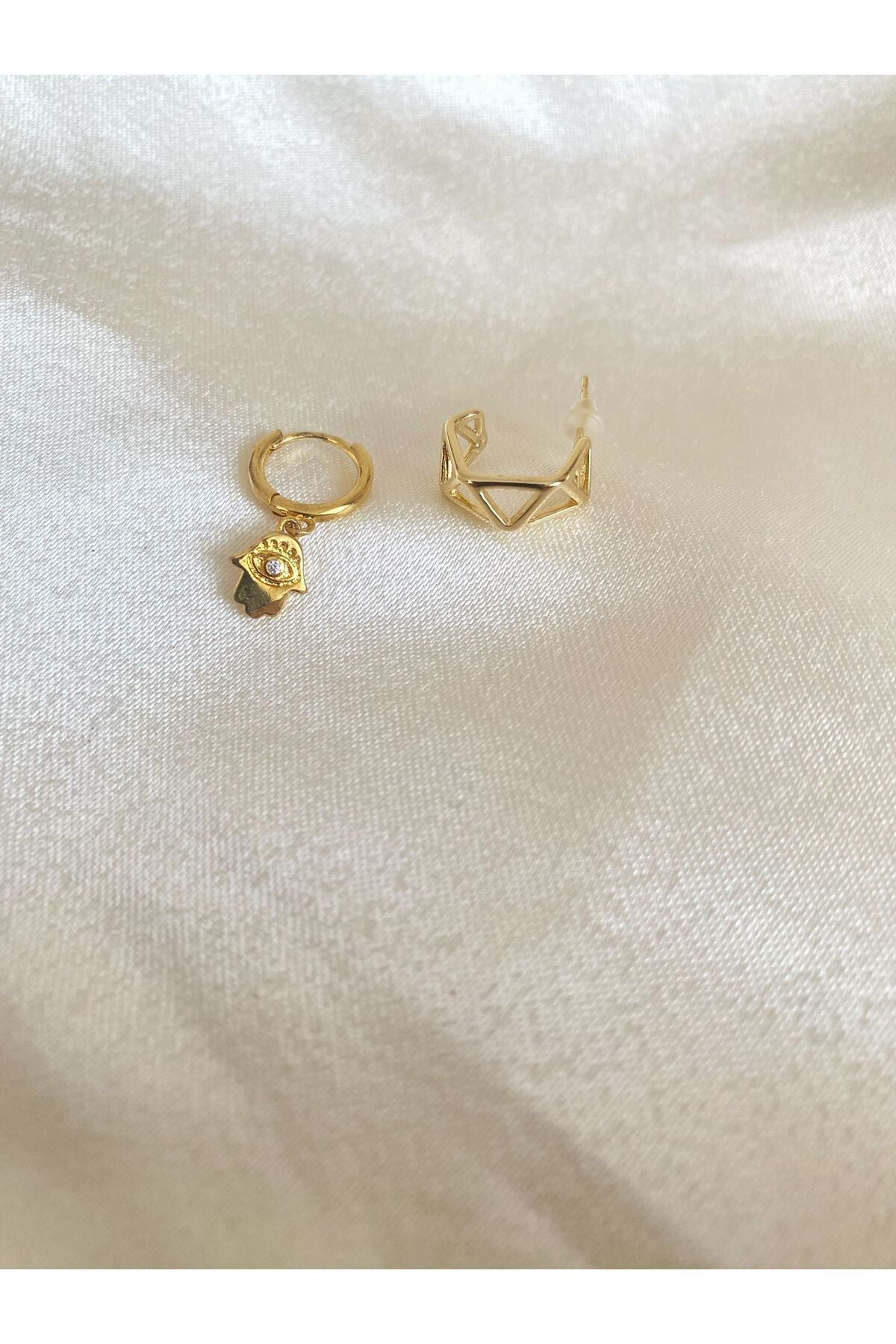 2'li gold kıkırdak küpe