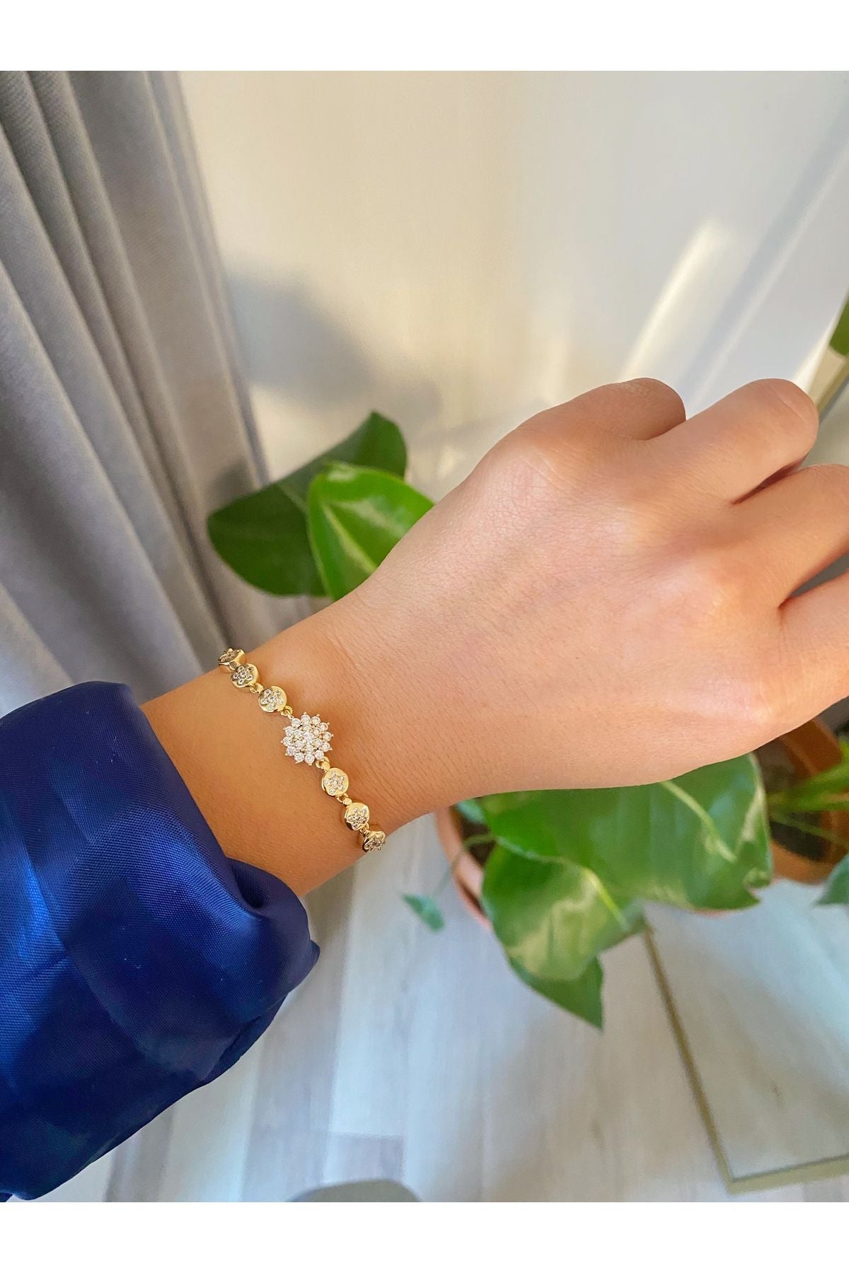 Xuping güneş detay gold bileklik