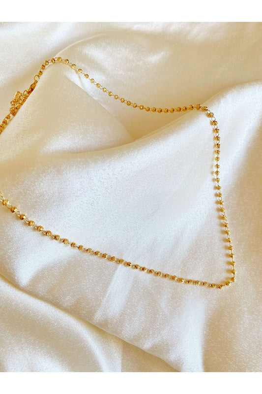 Topçuk gold çelik kolye