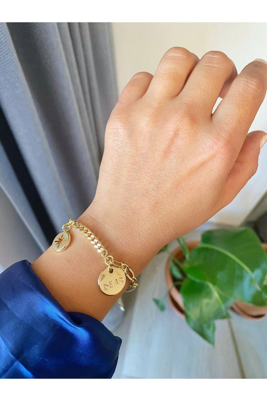 Xuping gold yıldız dear detay bileklik