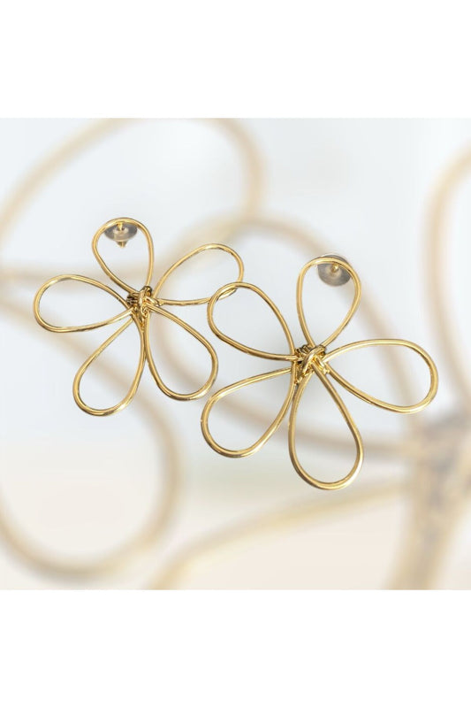 Papatya gold küpe