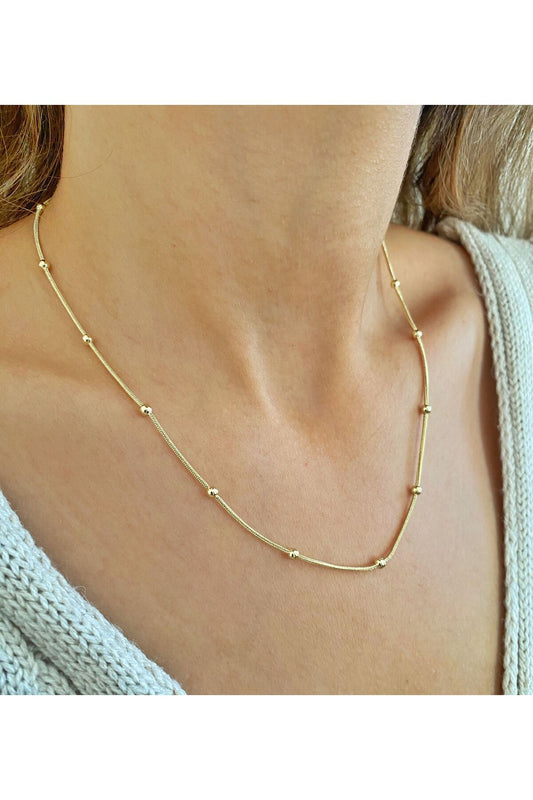 Topçuk gold kolye